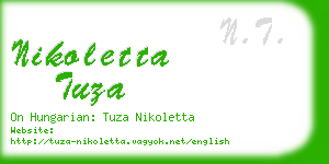 nikoletta tuza business card